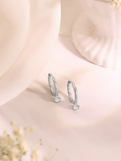 Demi Fine Rhodium Plated Stainless Steel Minimal Necklace Set