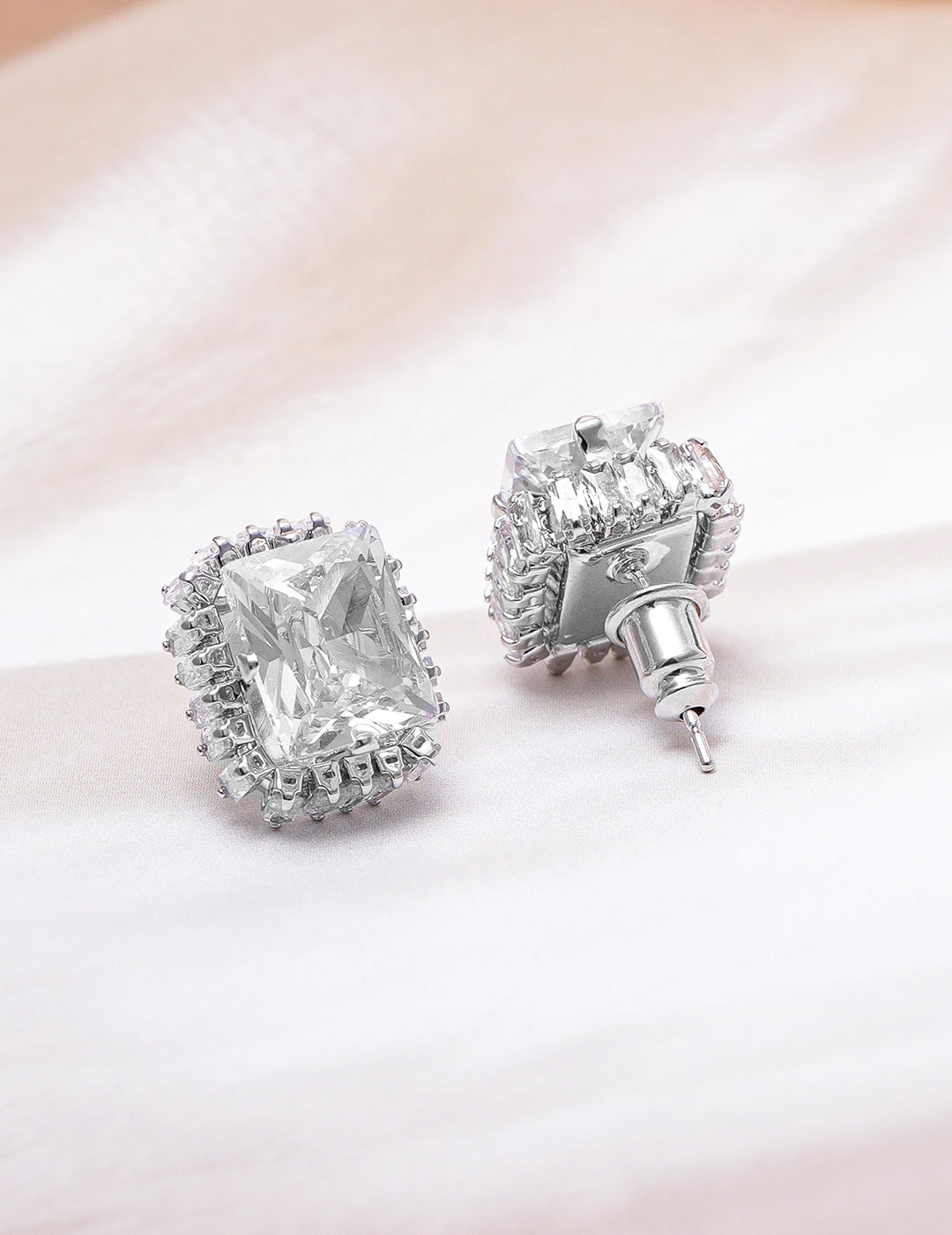 Opulent White Crystal Studs