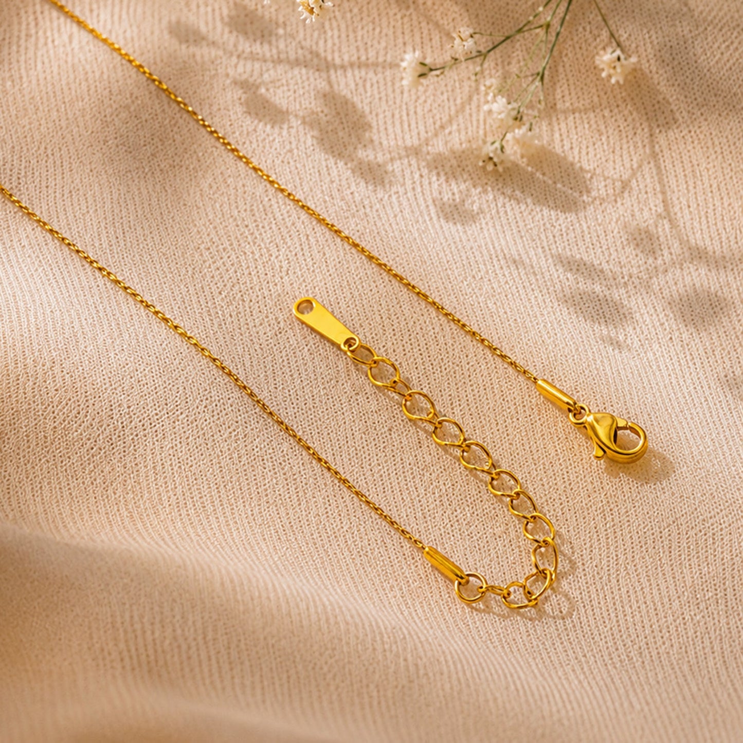 Demi Fine 18K Gold Plated Stainless Steel Solitaire Pendant Necklace