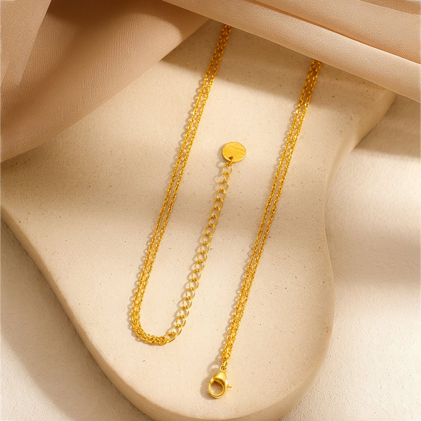 Demi Fine 18K Gold Plated Stainless Steel Crystal Heart Layered Necklace