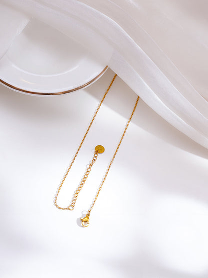 Demi Fine 18K Gold Plated Stainless Steel Mini Ruby Heart Pendant Necklace
