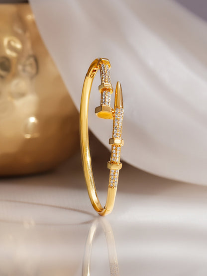 Gold Plated American Diamond Zirconia Bracelet