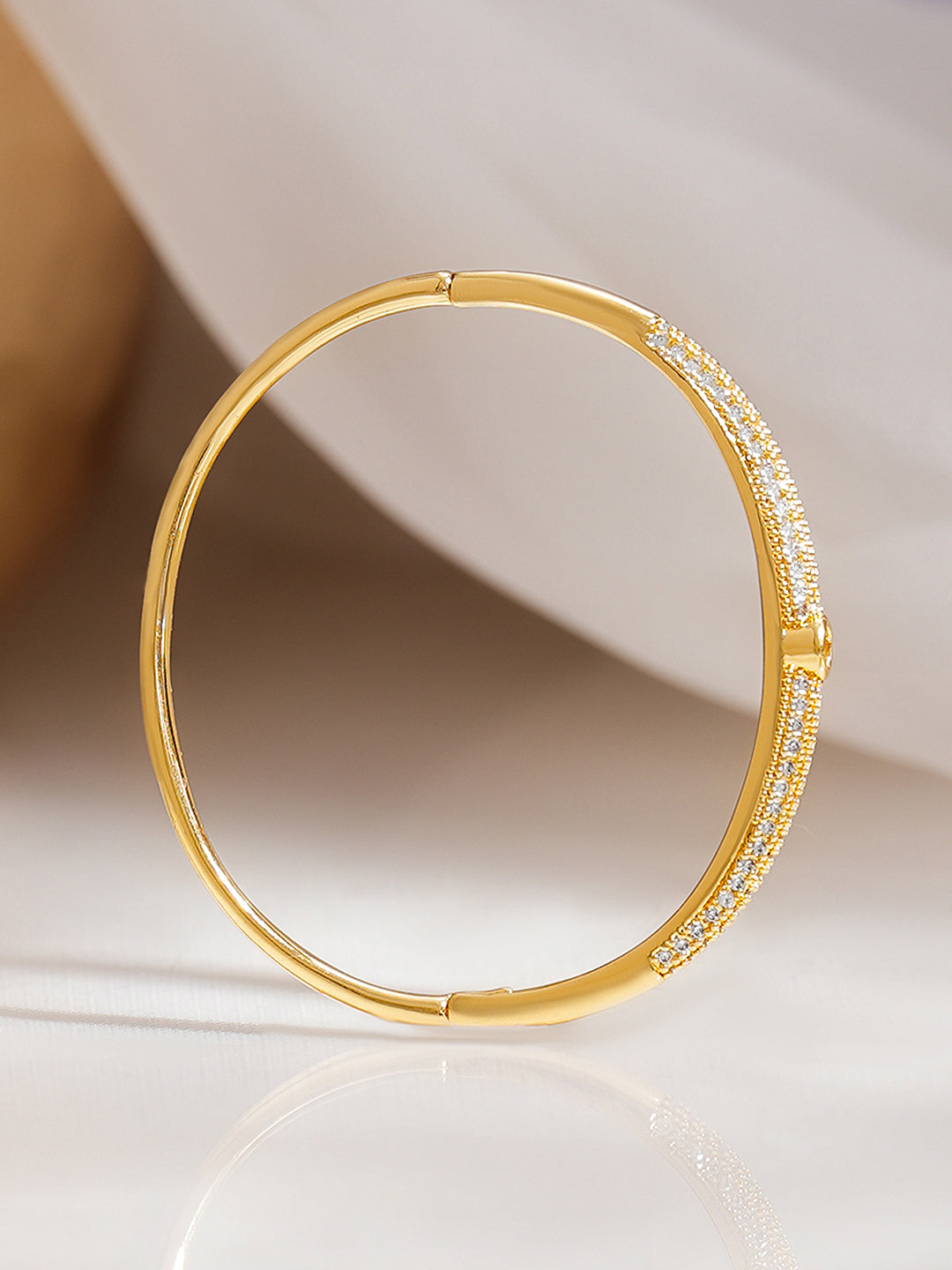 Gold Plated American Diamond Zirconia Bracelet