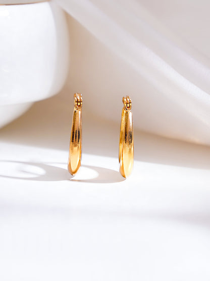 Demi Fine 18K Gold Plated Stainless Steel Chunky Hoop Earrings