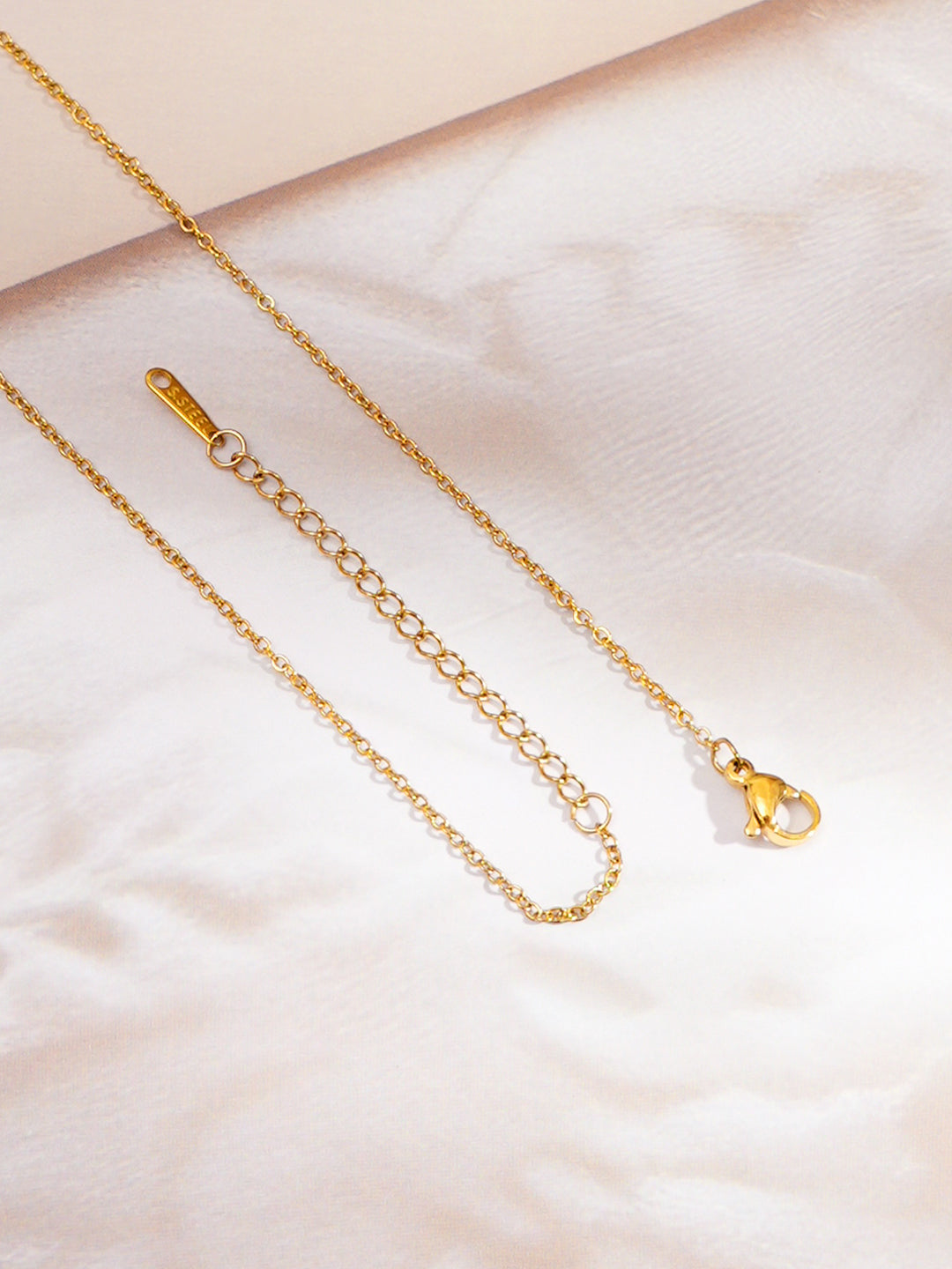 Demi Fine 18K Gold Plated Stainless steel Cubic Zirconia Bar Pendant Necklace