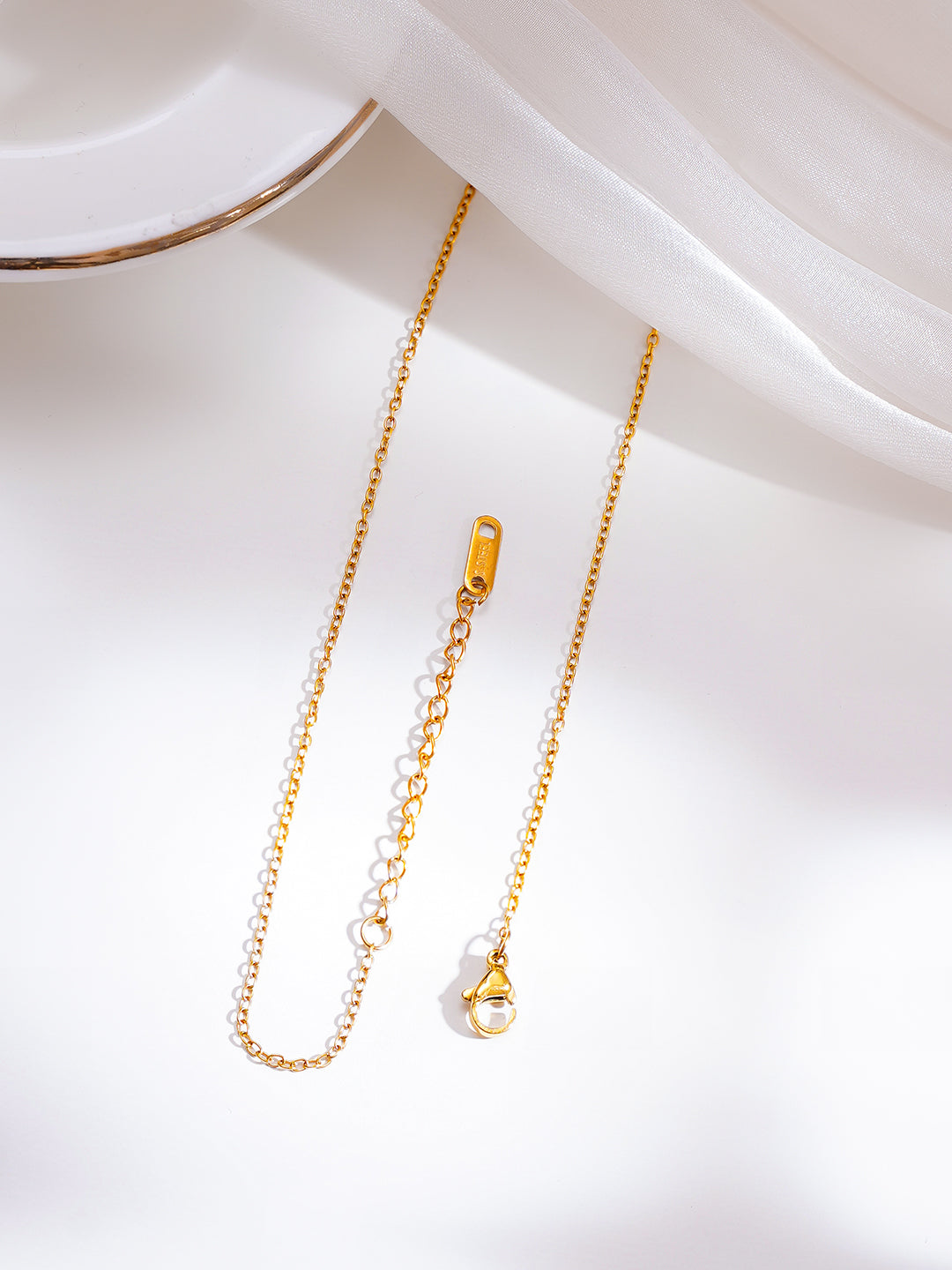 Demi Fine 18K Gold Plated Stainless Steel Minimal Knot Bar Necklace
