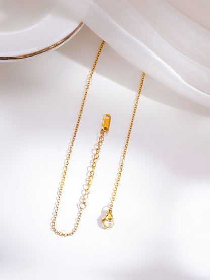 Demi Fine 18K Gold Plated Stainless Steel Minimal Knot Bar Necklace