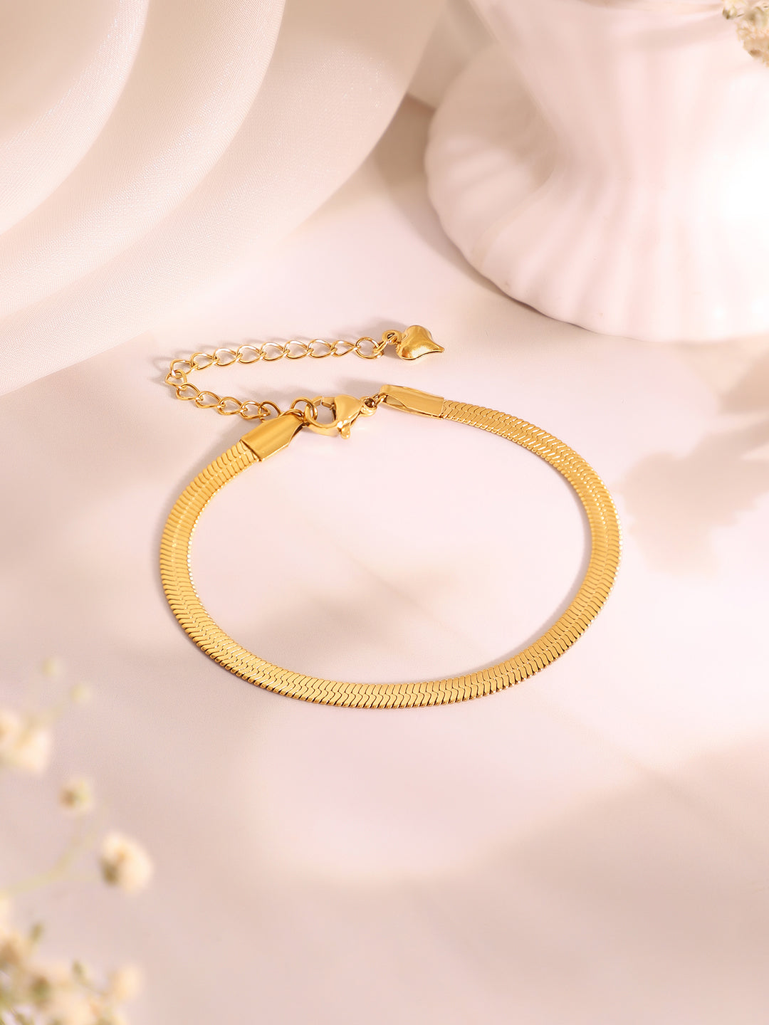 Demi Fine 18k Gold Plated Stainless Steel Snake Design Necklace & Bracelet  Set