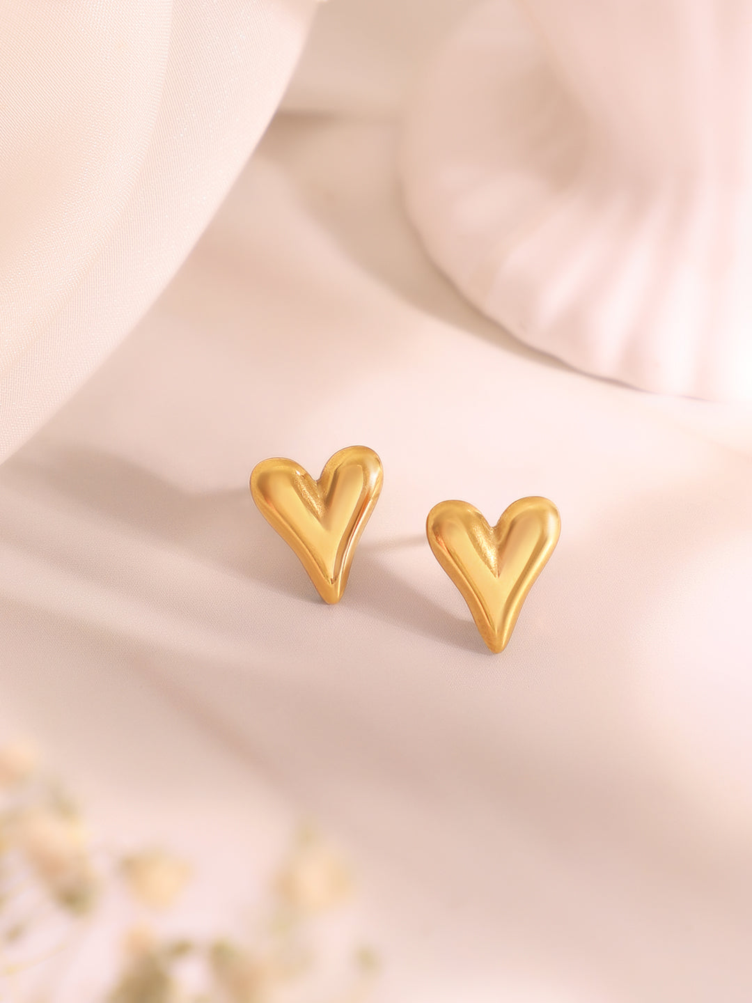 Demi Fine 18k Gold Plated Stainless Steel Heart Motif Combo Set
