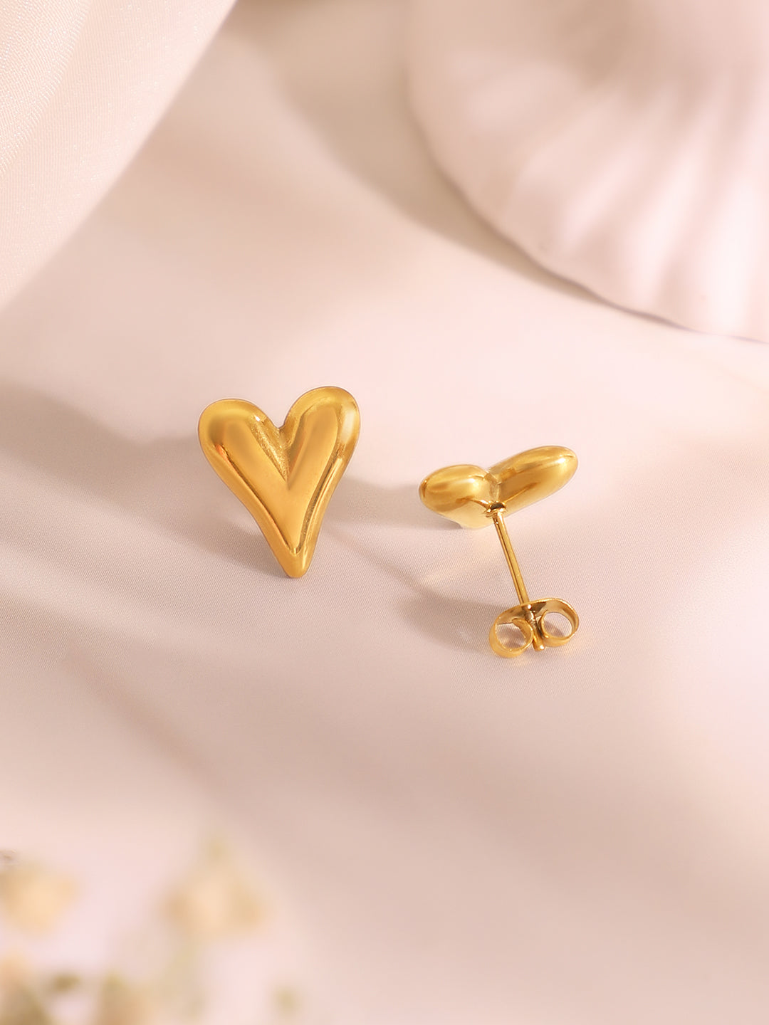 Demi Fine 18k Gold Plated Stainless Steel Heart Motif Combo Set