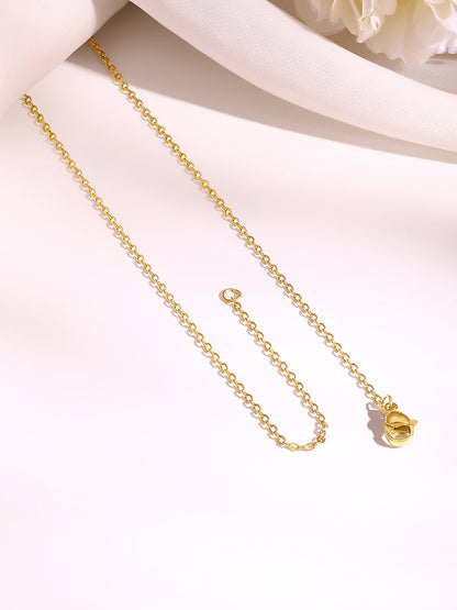 Demi Fine 18K Gold Plated Stainless steel Alphabet C Minimal Pendant Necklace