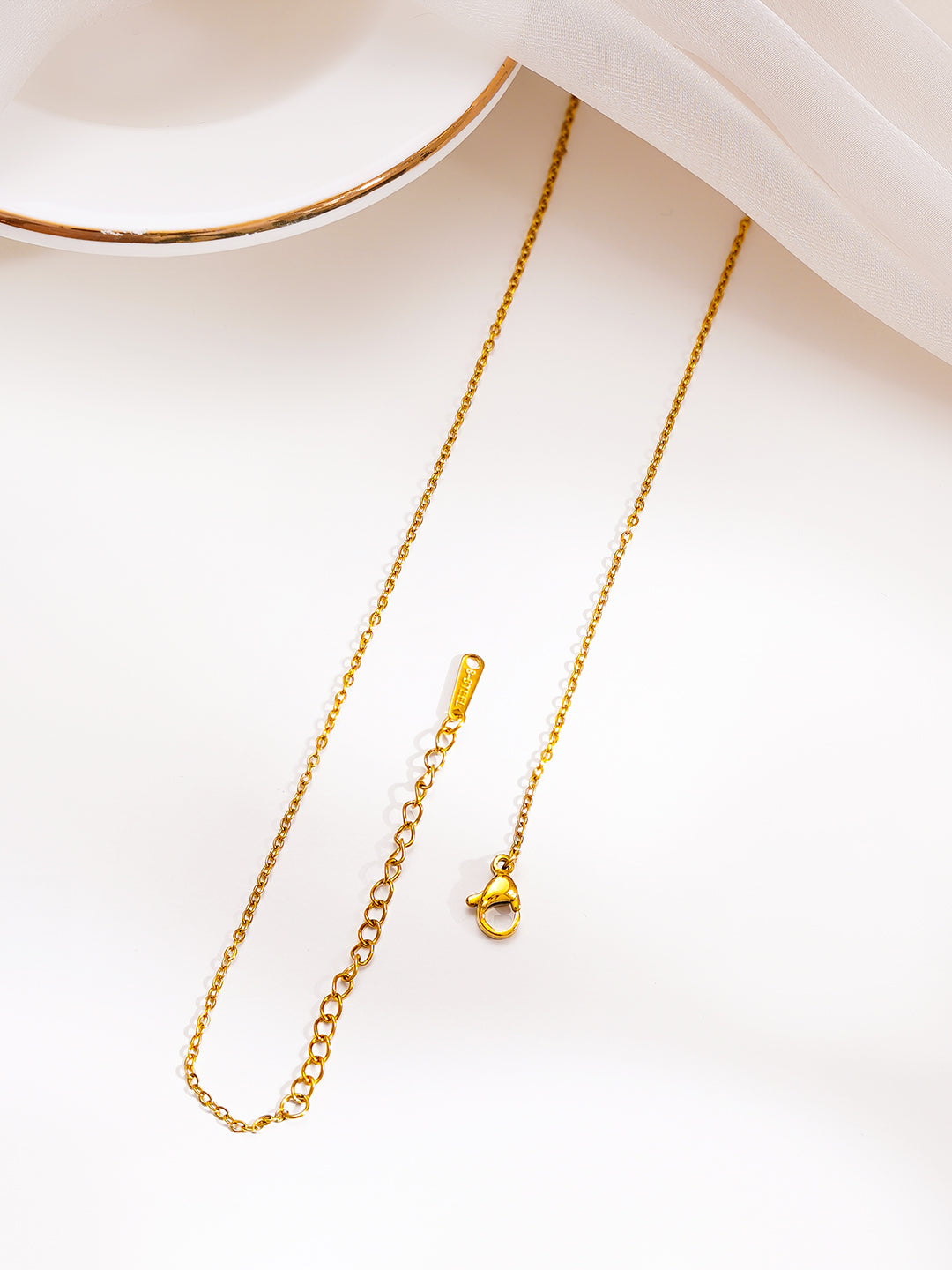 Demi Fine 18K Gold Plated Stainless Steel Sun Moon Pendant Necklace