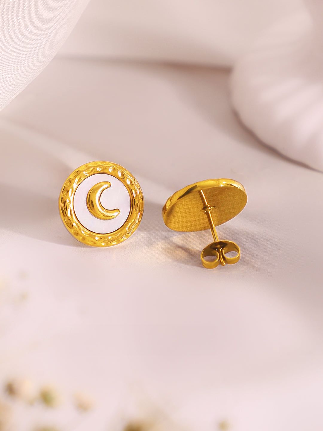 Demi Fine 18k Gold Plated Stainless Steel Moon Motif Pendant Set
