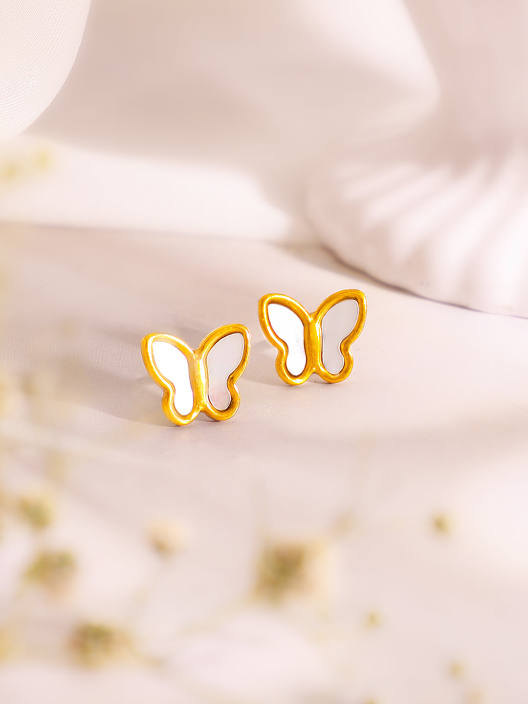 Demi Fine 18k Gold Plated Stainless Steel Butterfly Pendant Set