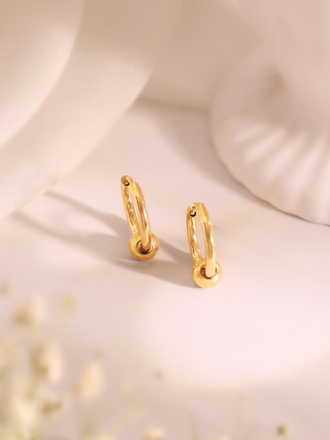 Demi Fine 18k Gold Plated Stainless Steel Ball Pendant  Set