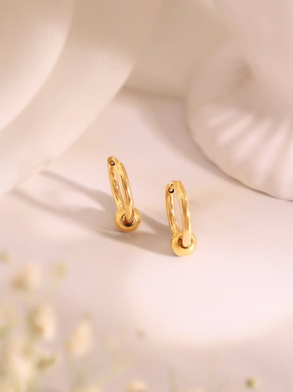 Demi Fine 18k Gold Plated Stainless Steel Ball Pendant  Set