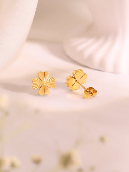 Demi Fine 18K Gold Plated Stainless Steel Floral Pendant Set