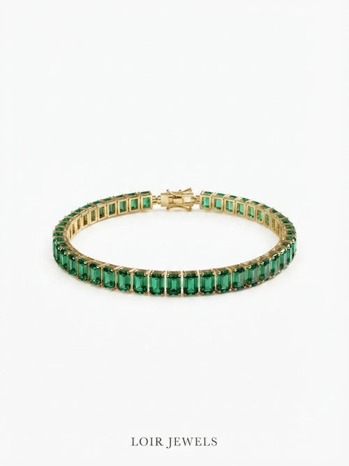 Green Baguette Tennis
Bracelet