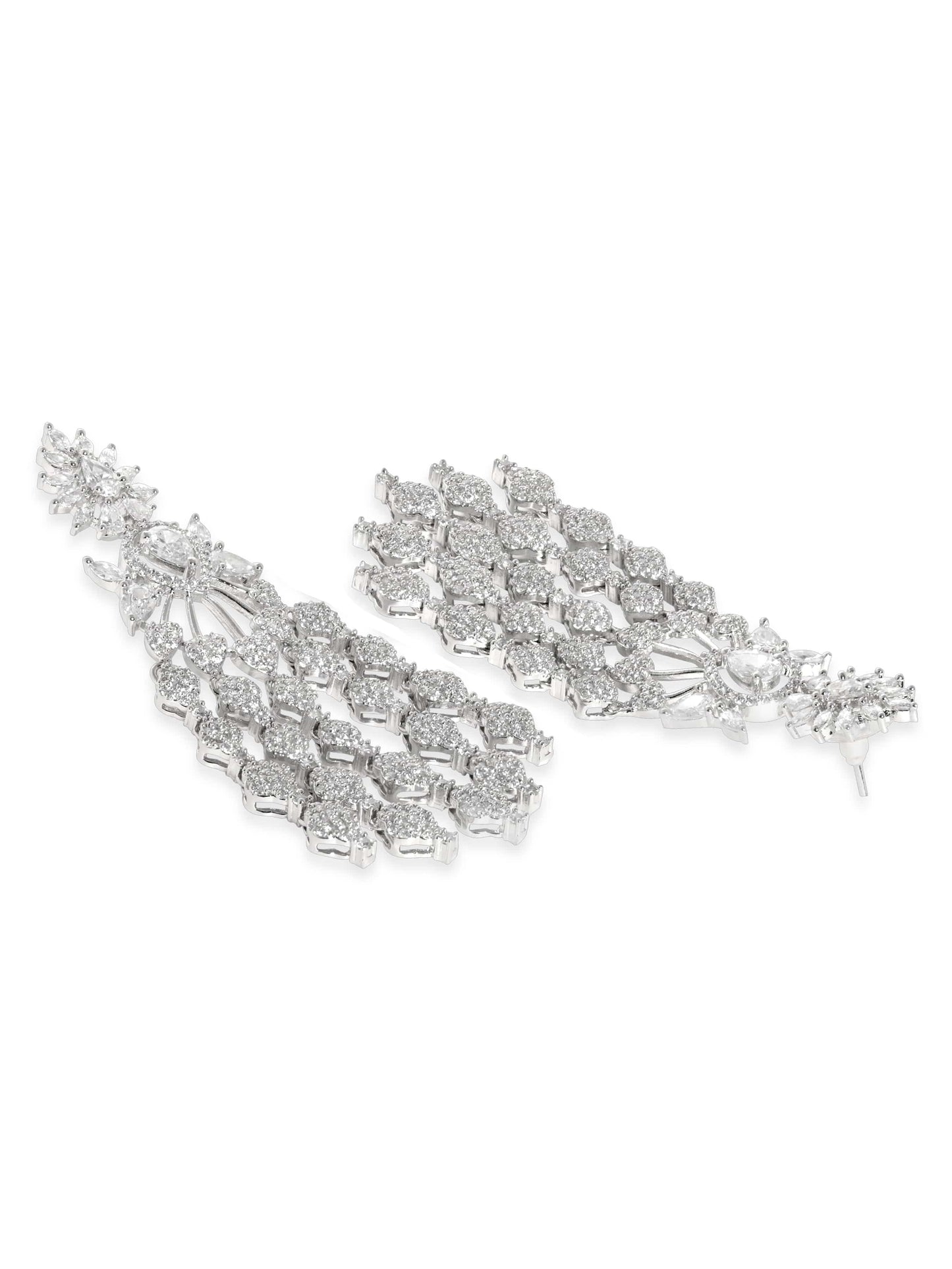 Contemporary Strands American Diamond Zirconia Danglers