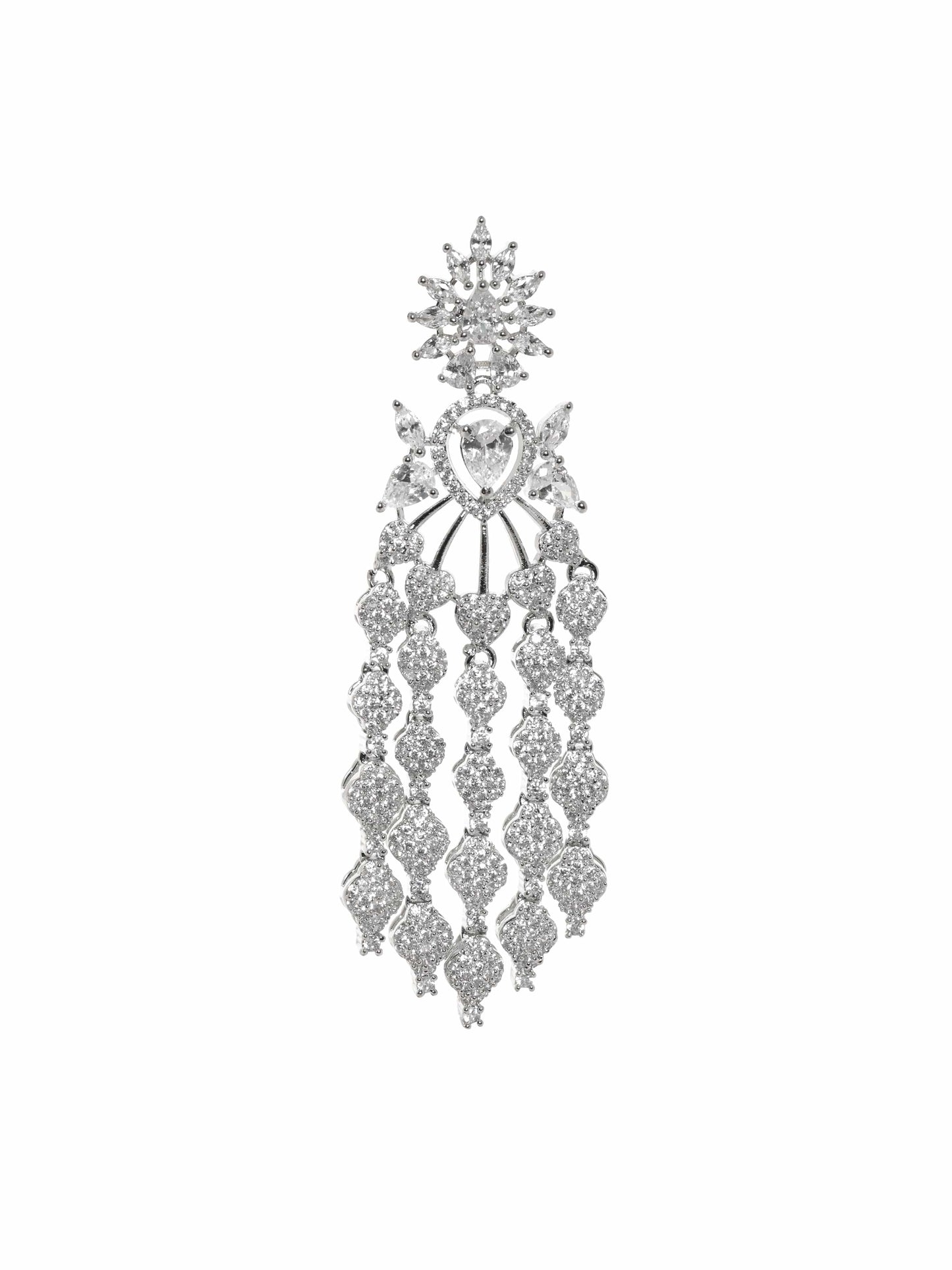 Contemporary Strands American Diamond Zirconia Danglers