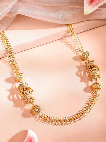 Radiant Golden Beads Necklace Chain