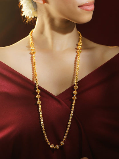Radiant Golden Beads Necklace Chain
