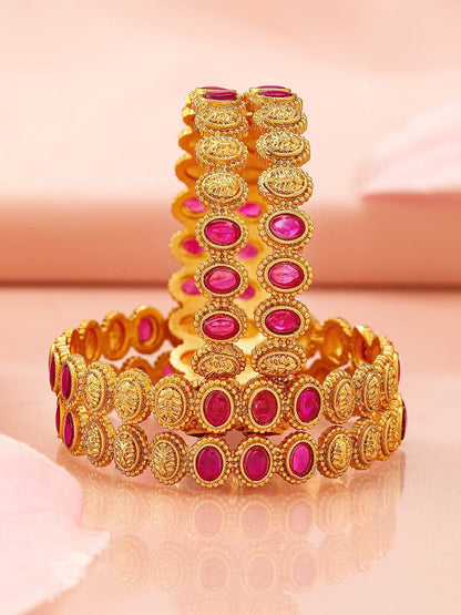 Opulent Bloom Kundan Bangle Set