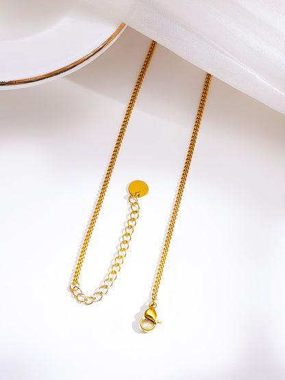 Demi Fine 18K Gold Plated Stainless Steel Multi Charm Pendant Necklace
