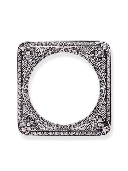 Pair of Oxidised Geometric Bangles
