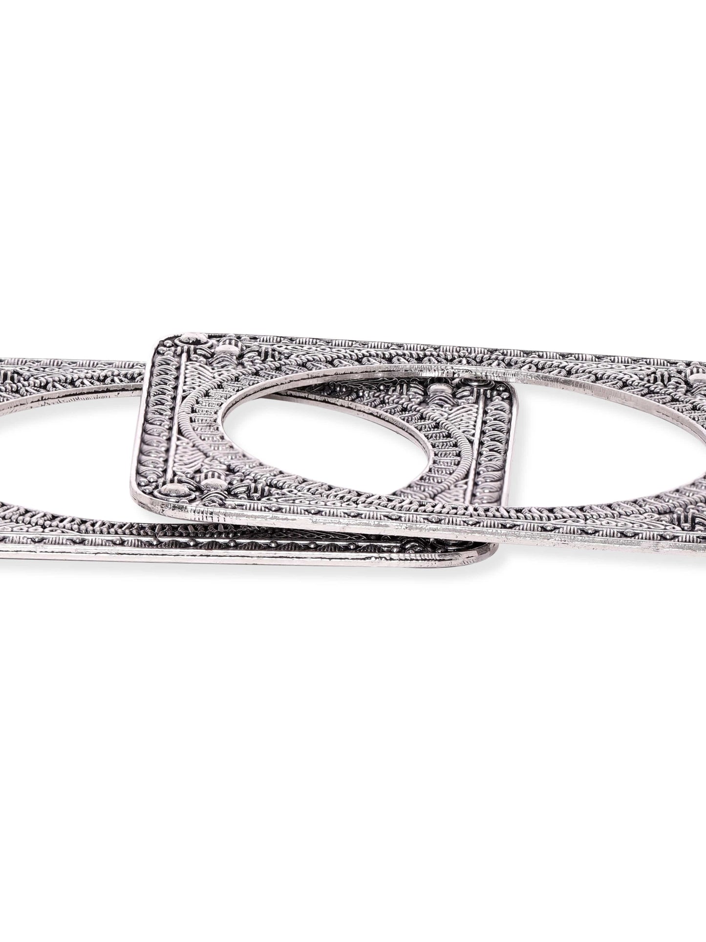 Pair of Oxidised Geometric Bangles