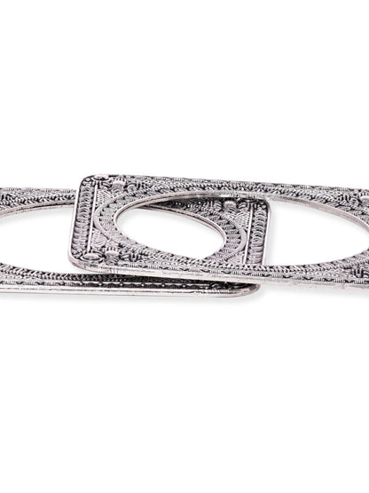 Pair of Oxidised Geometric Bangles