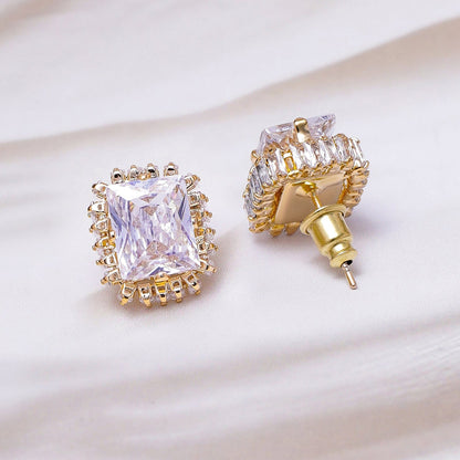 Opulent White Crystal Studs